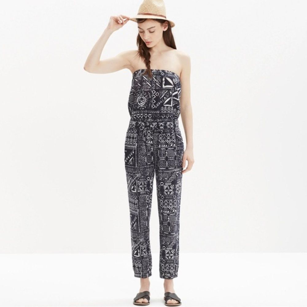 Madewell Kingston Cover Up Jumpsuit in Inkstone color. Size Medium